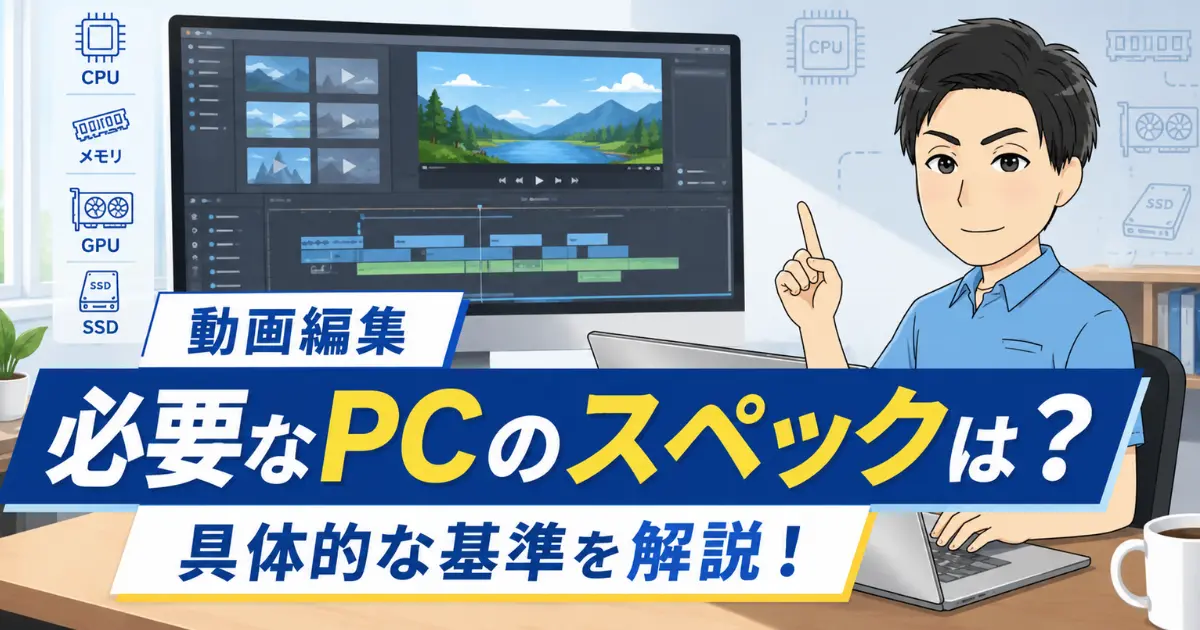 動画編集に必要なPCのスペックは?具体的な基準を示しながら解説!