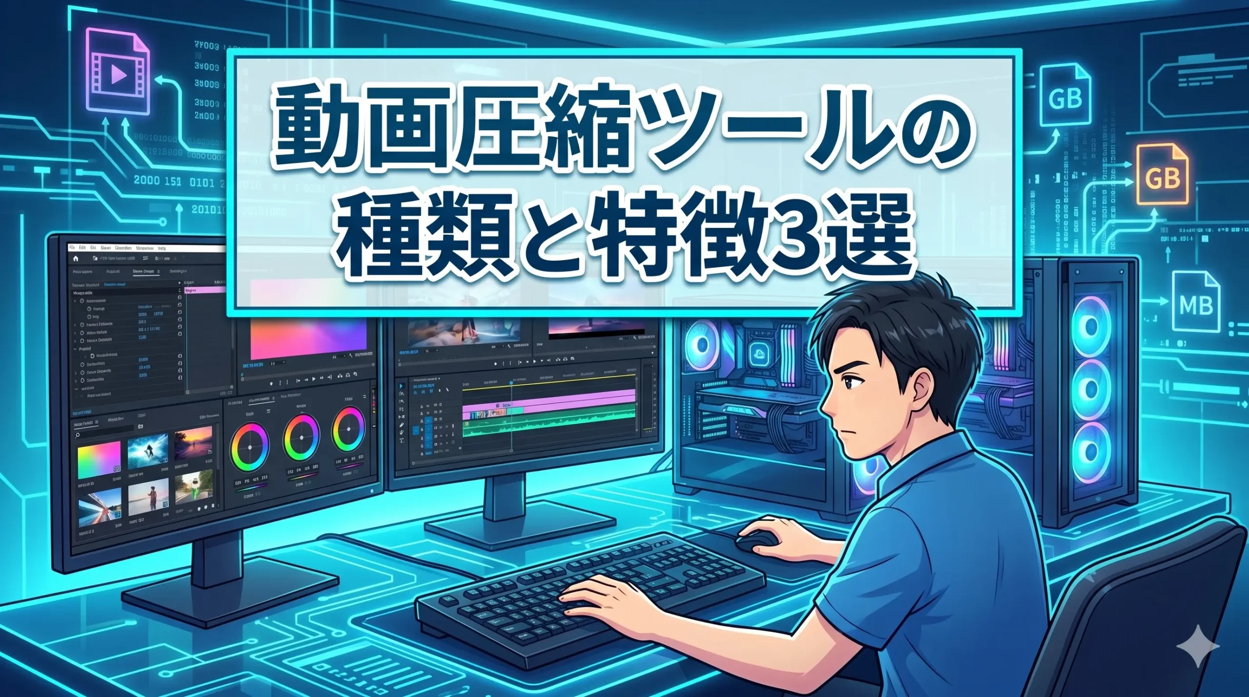 動画圧縮ツールの種類と特徴3選
