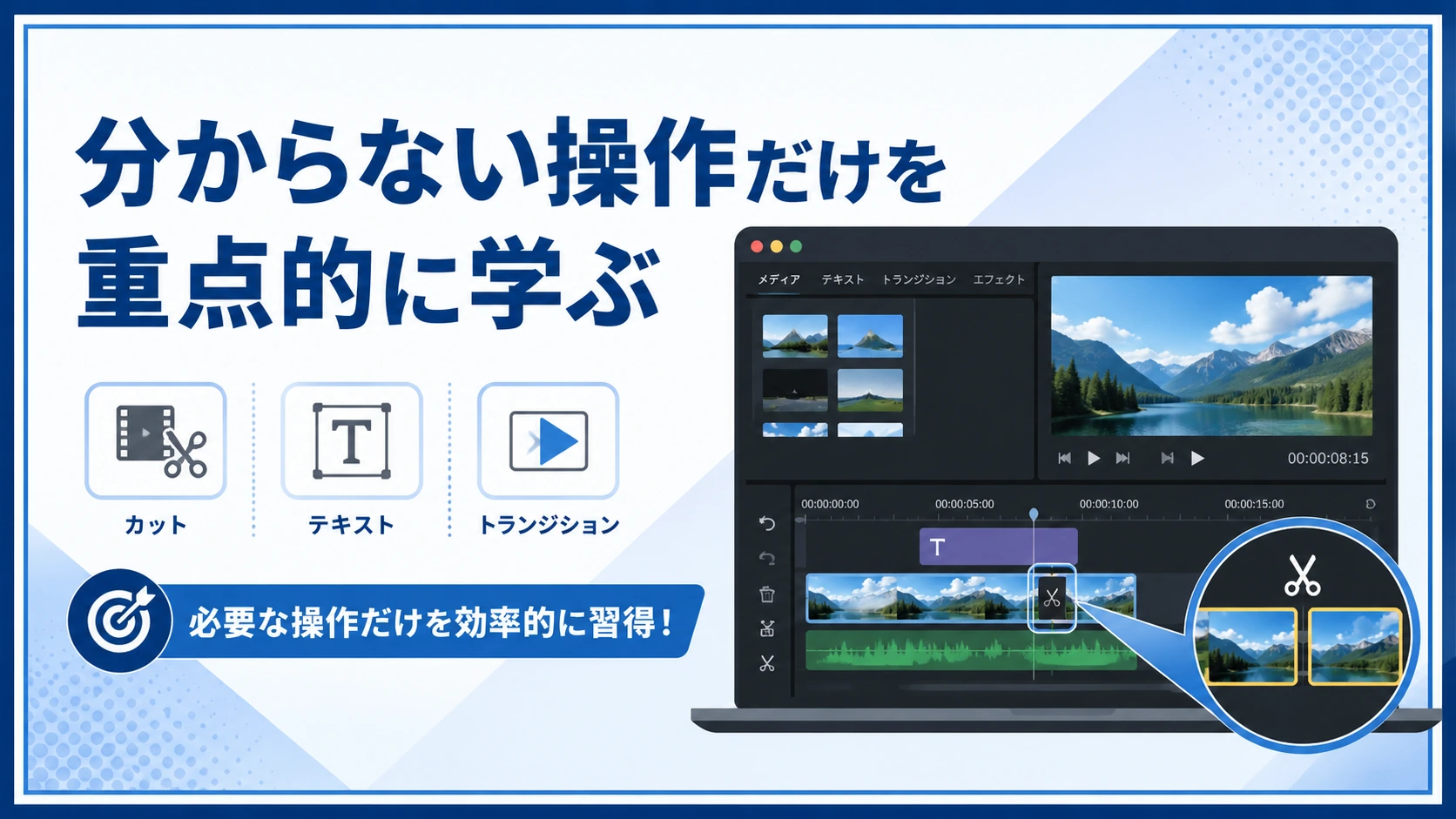 分からない操作だけを重点的に学ぶ