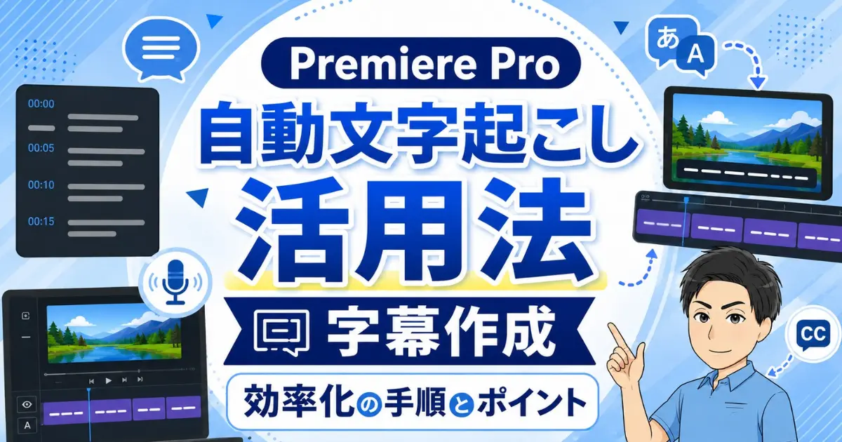 Premiere Proでの自動文字起こし活用法！字幕作成を効率化する手順とポイント