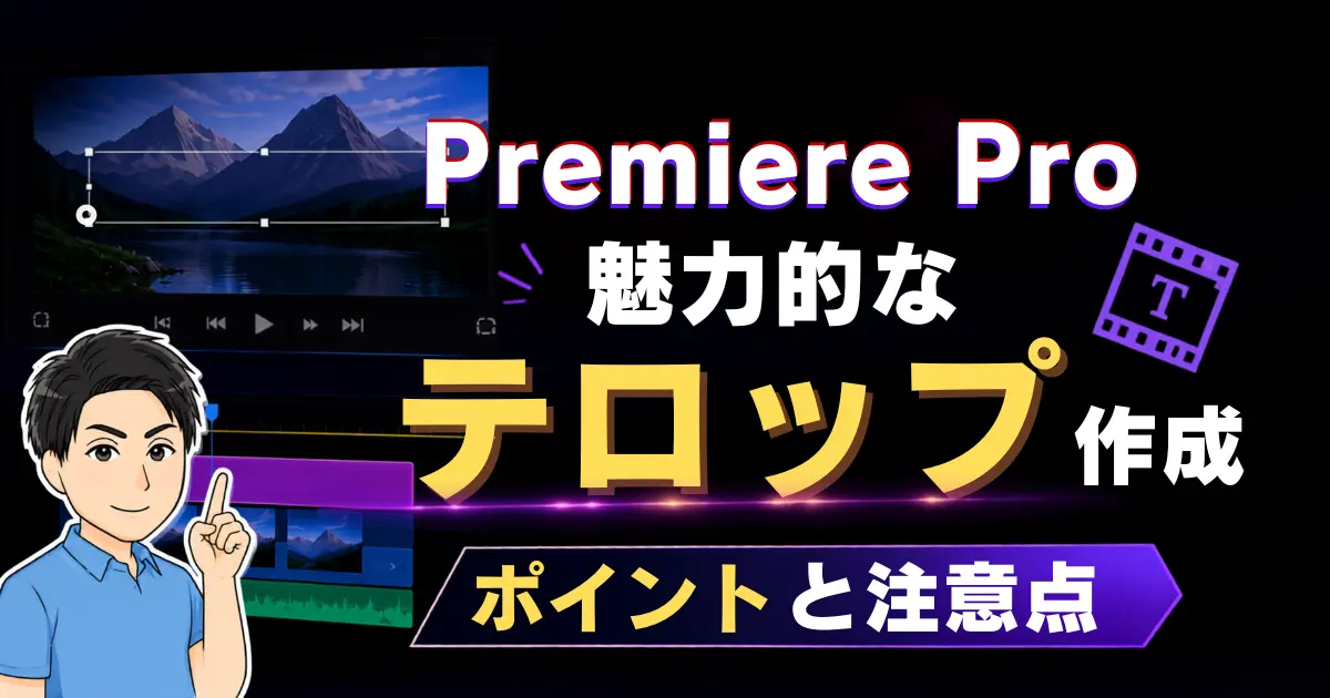 Premiere Proで魅力的なテロップを作成するためのポイントと注意点