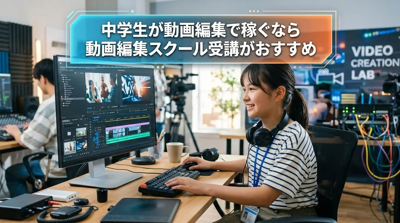 中学生が動画編集で稼ぐなら動画編集スクール受講がおすすめ