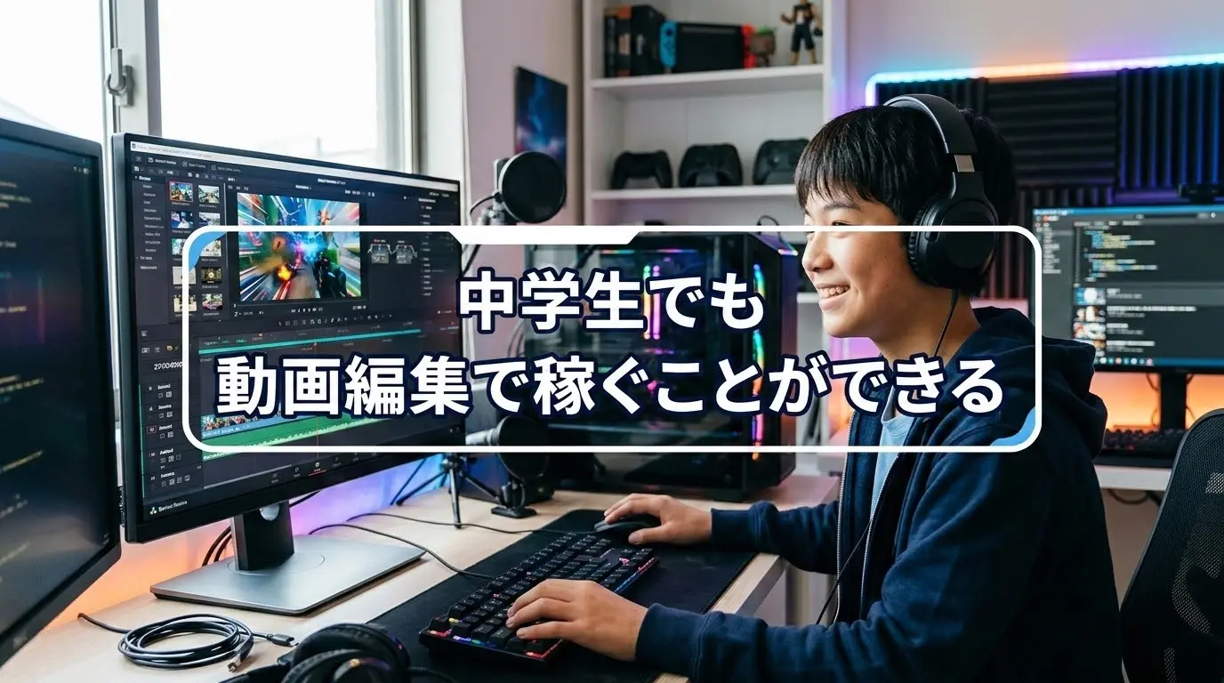 中学生でも動画編集で稼ぐことができる