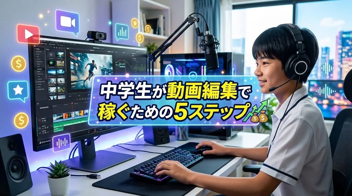 中学生が動画編集で稼ぐための5ステップ