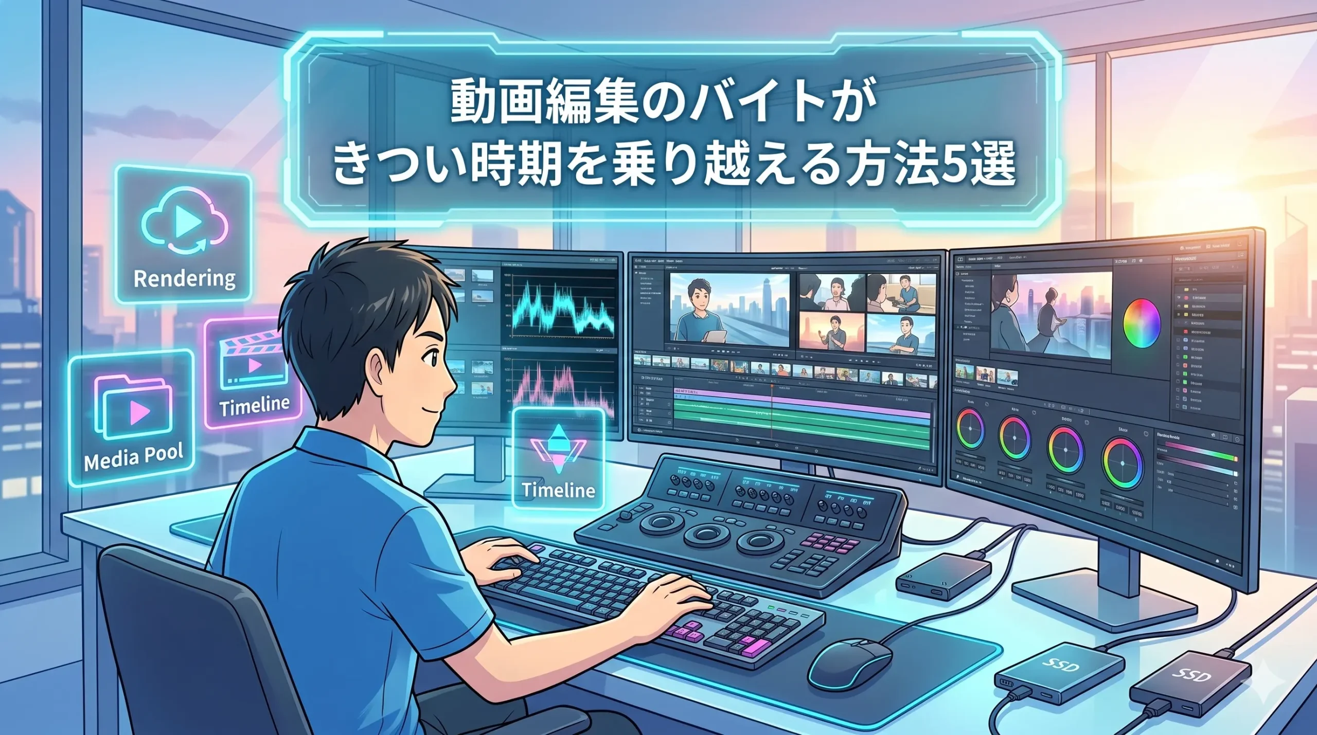 動画編集のバイトがきつい時期を乗り越える方法5選