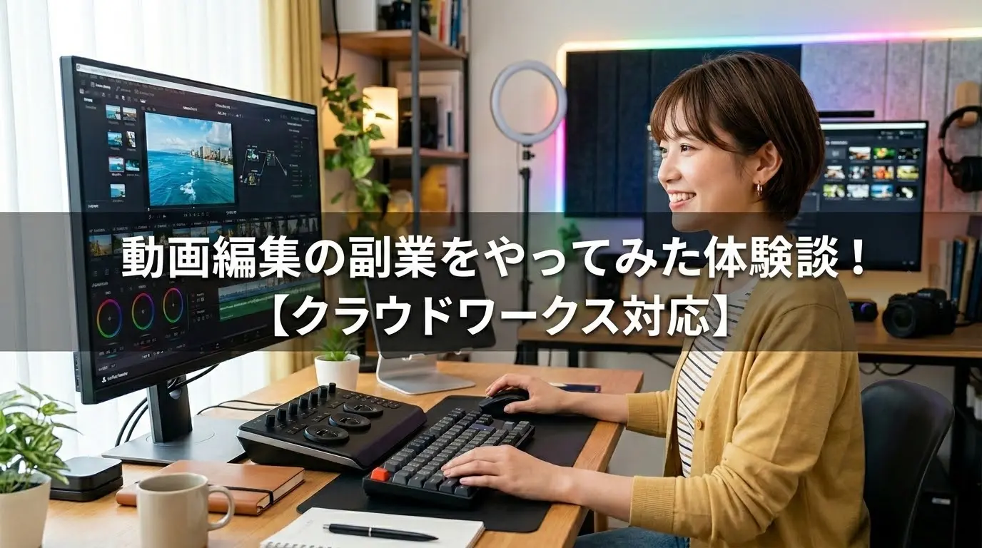 動画編集の副業をやってみた体験談！【クラウドワークス対応】