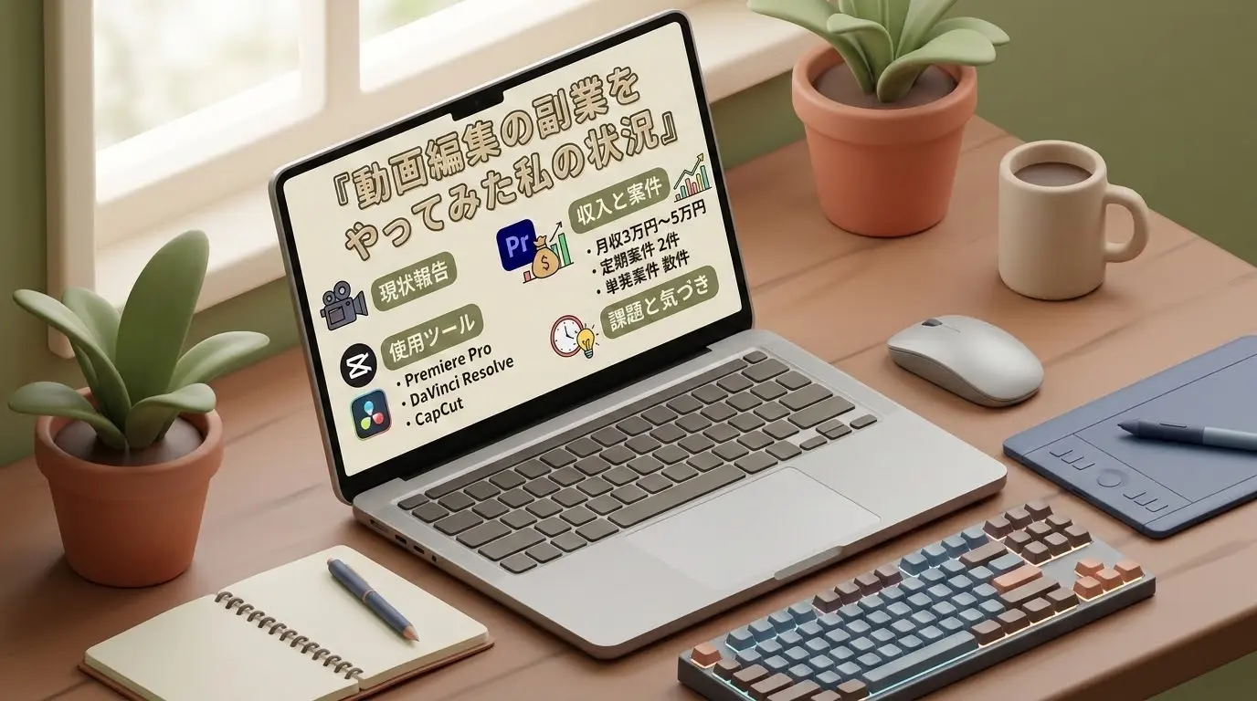 動画編集の副業をやってみた私の状況