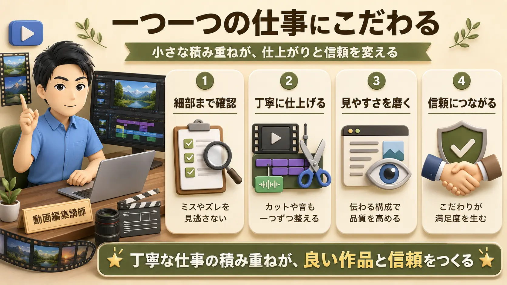 一つ一つの仕事にこだわる