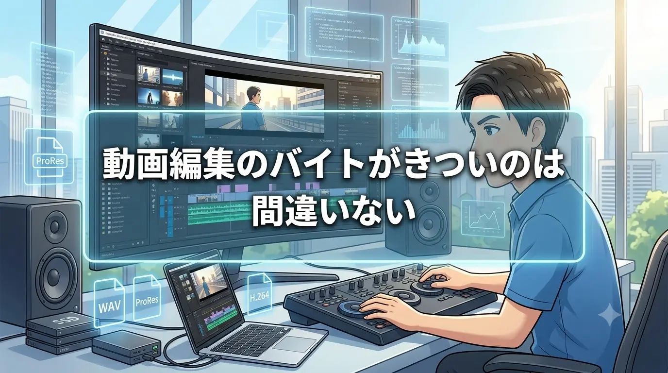 動画編集のバイトがきついのは間違いない
