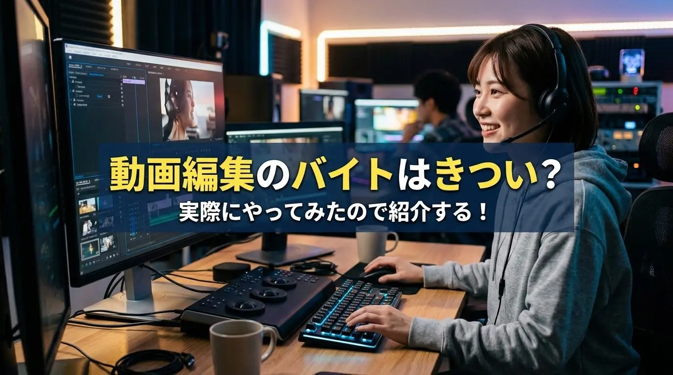 動画編集のバイトはきつい?実際にやってみたので紹介する！