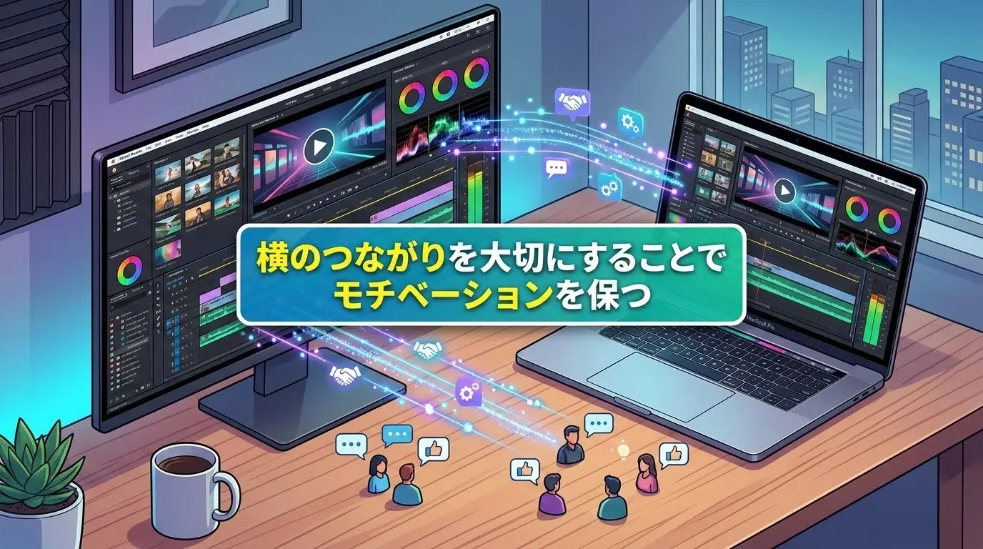 横のつながりを大切にすることでモチベーションを保つ