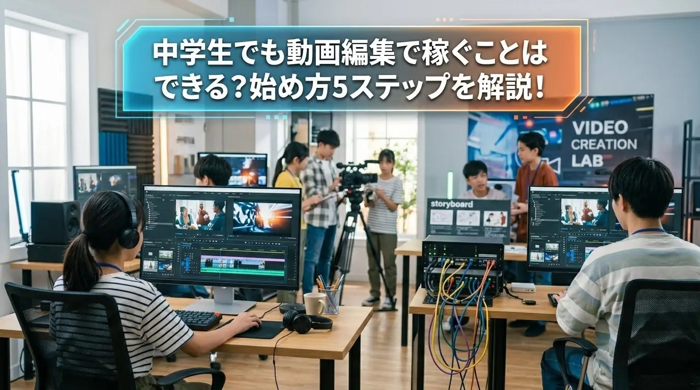 中学生でも動画編集で稼ぐことはできる？始め方5ステップを解説！