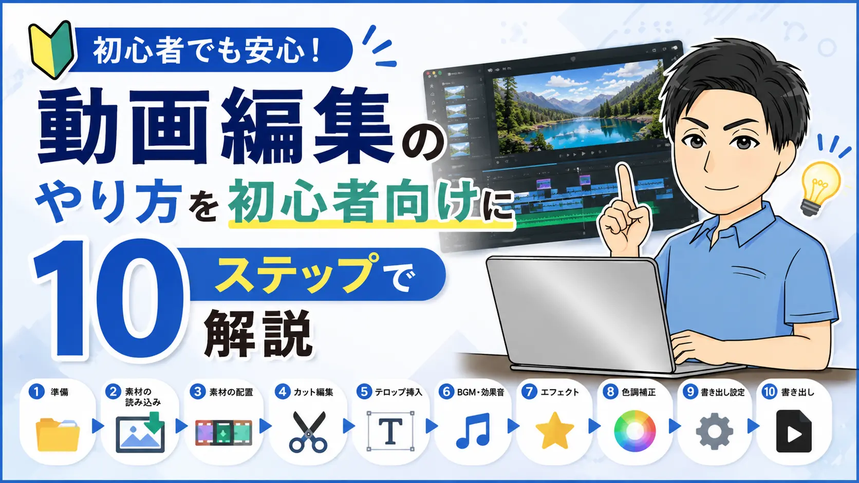 動画編集のやり方を初心者向けに10ステップで解説