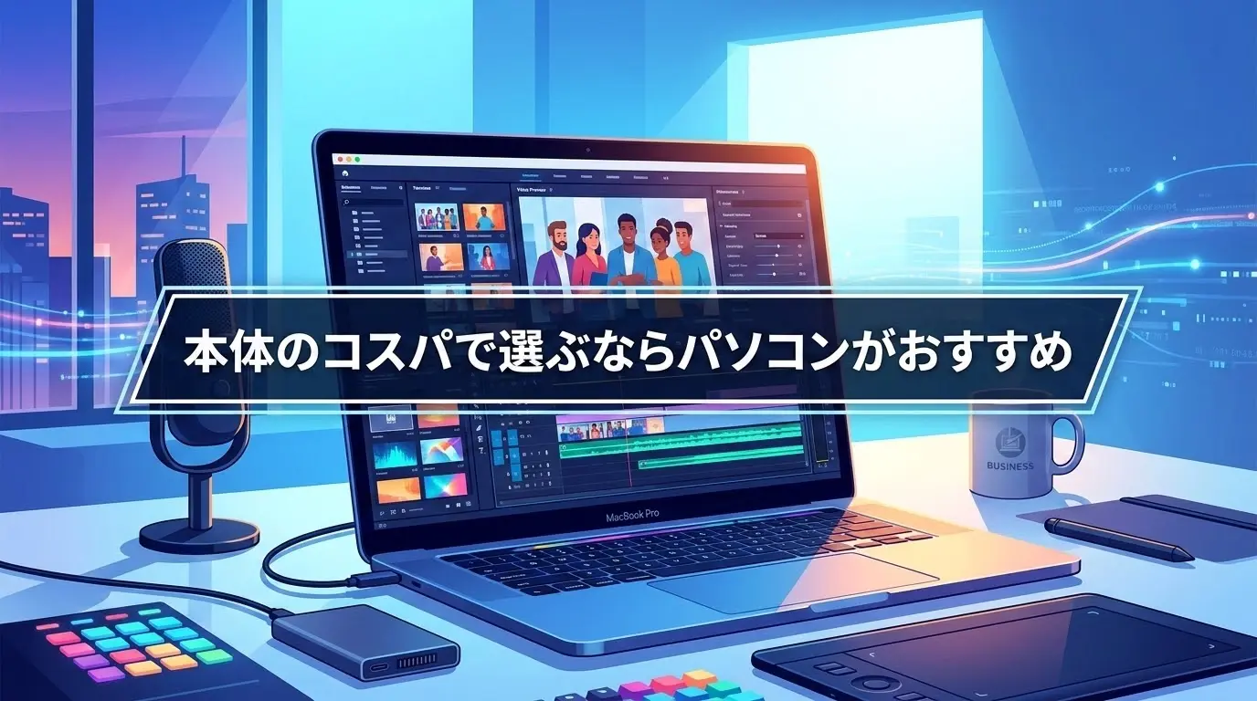 本体のコスパで選ぶならパソコンがおすすめ