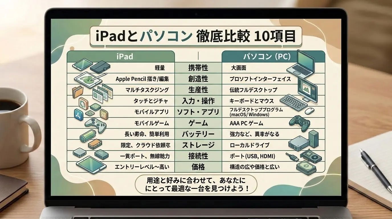 動画編集はiPadとパソコンどっちがおすすめ?10項目で比較した!
