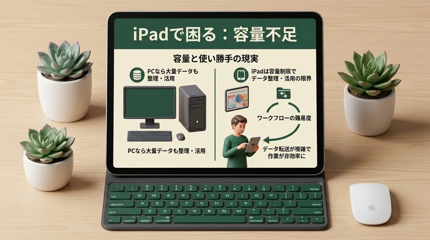ハードディスクの容量が少なくて使いにくいから