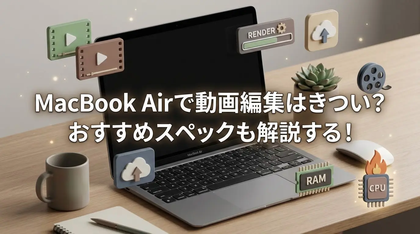 MacBook Airで動画編集はきつい？おすすめスペックも解説する！