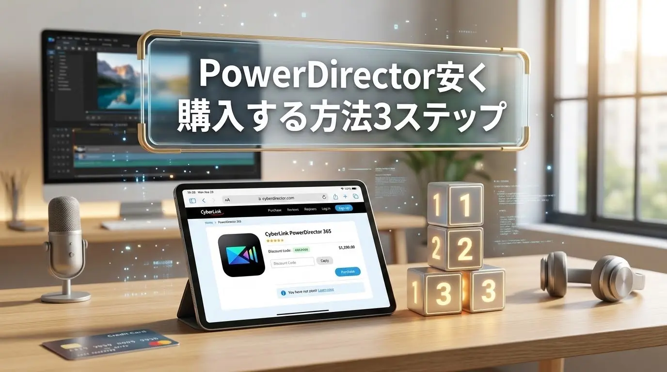 PowerDirectorを安く購入する方法3ステップ
