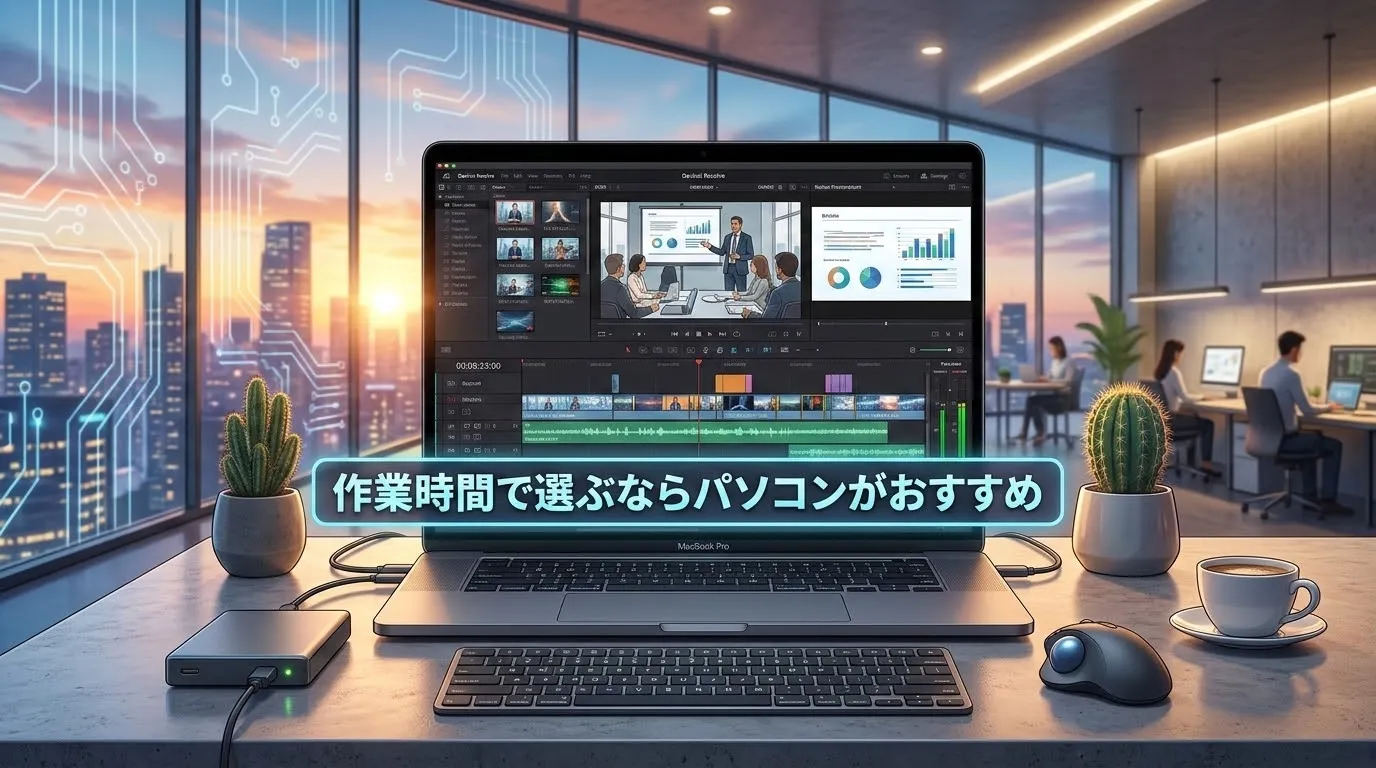 作業時間で選ぶならパソコンがおすすめ