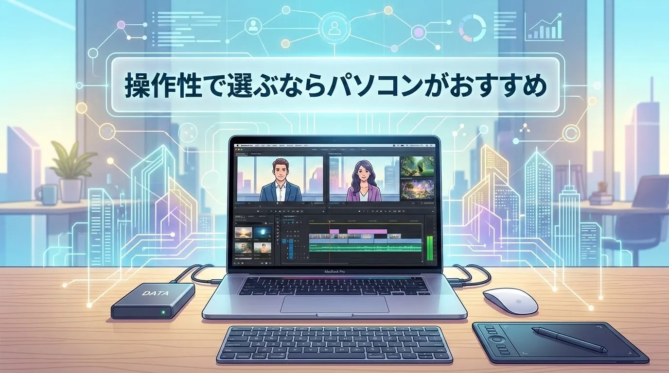 操作性で選ぶならパソコンがおすすめ