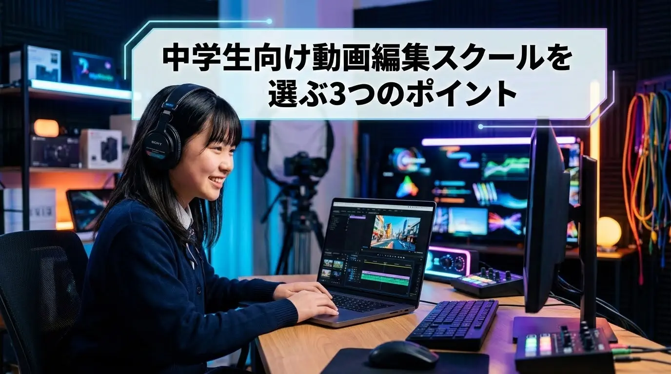 中学生向け動画編集スクールを選ぶ3つのポイント