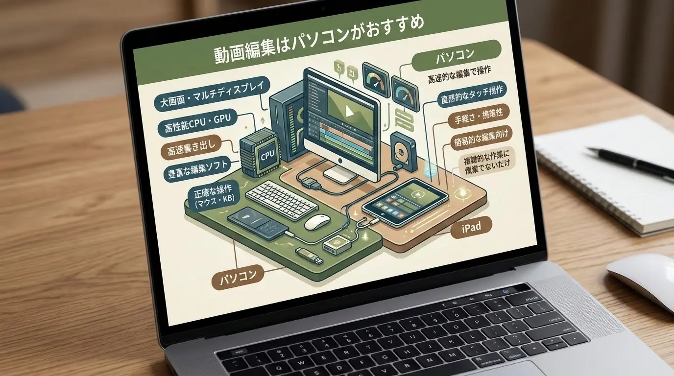動画編集はiPadよりもパソコンがおすすめ