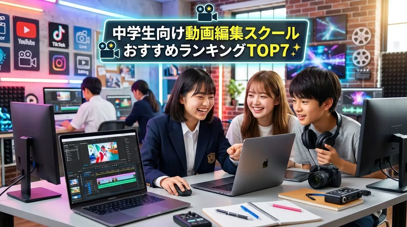 中学生向け動画編集スクールおすすめランキングTOP7