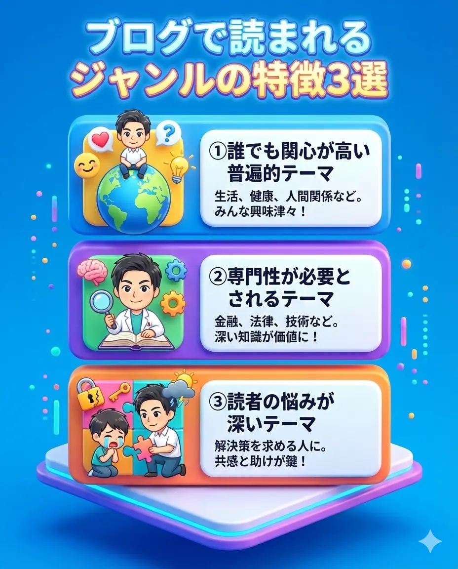 ブログで読まれるジャンルの特徴