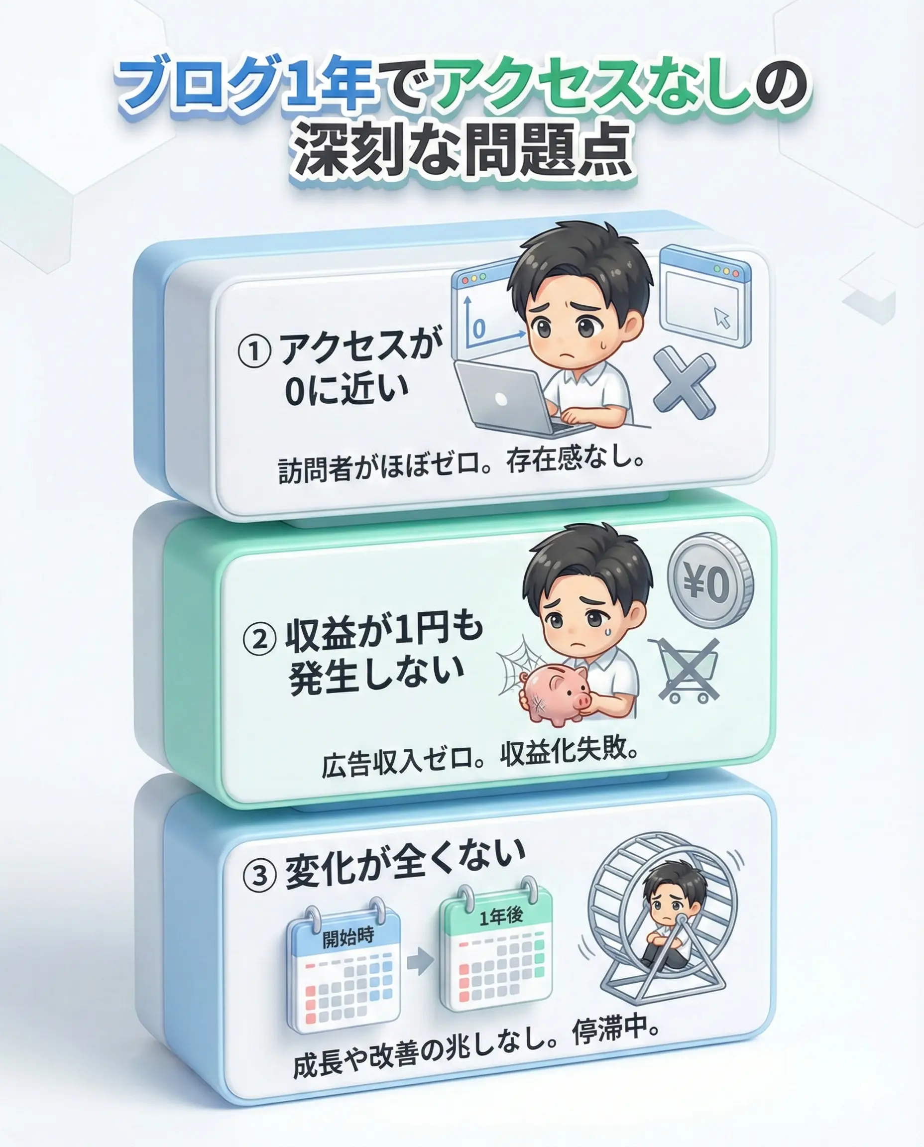 ブログ1年の問題