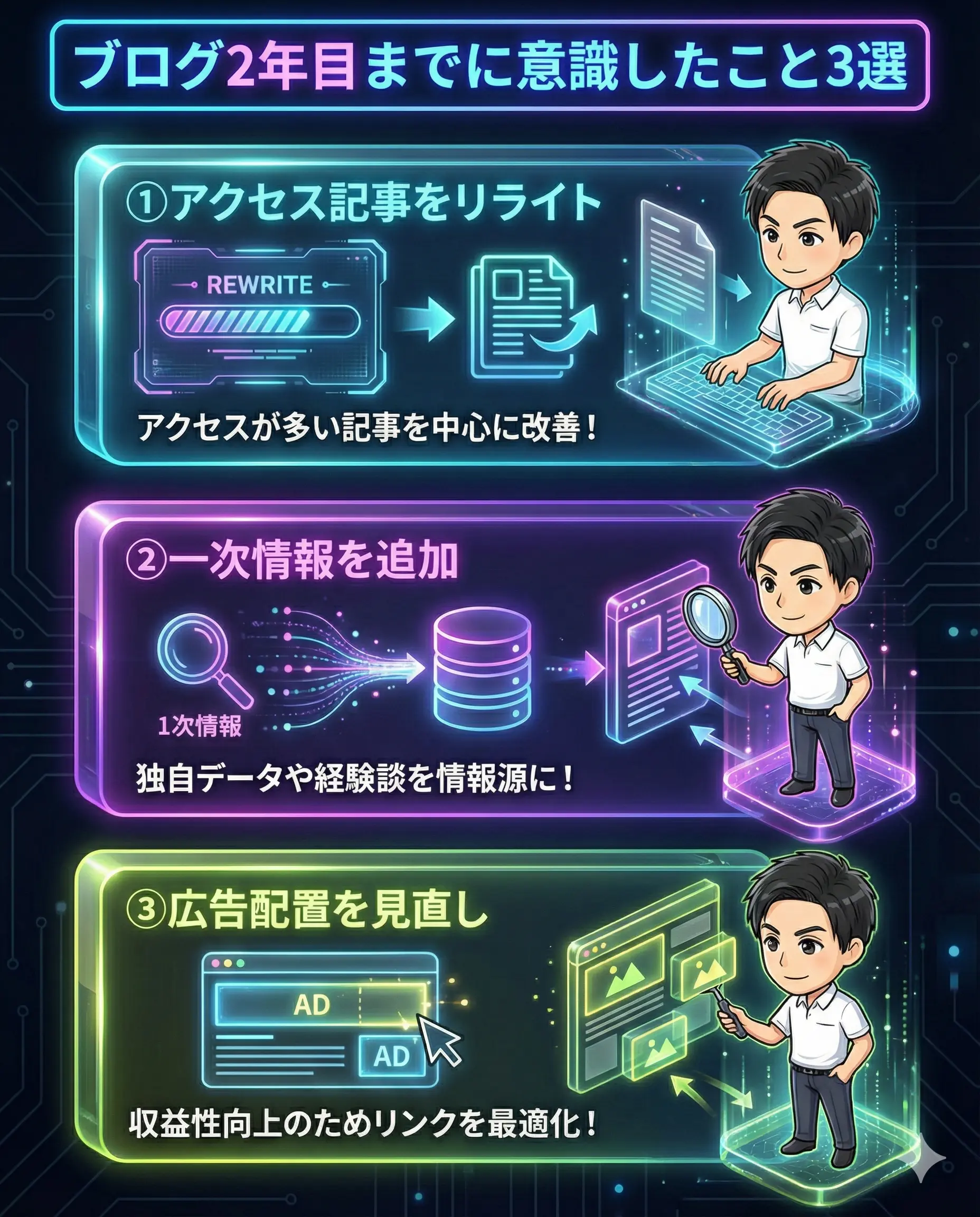 ブログ2年目までに意識して取り組んだこと3選