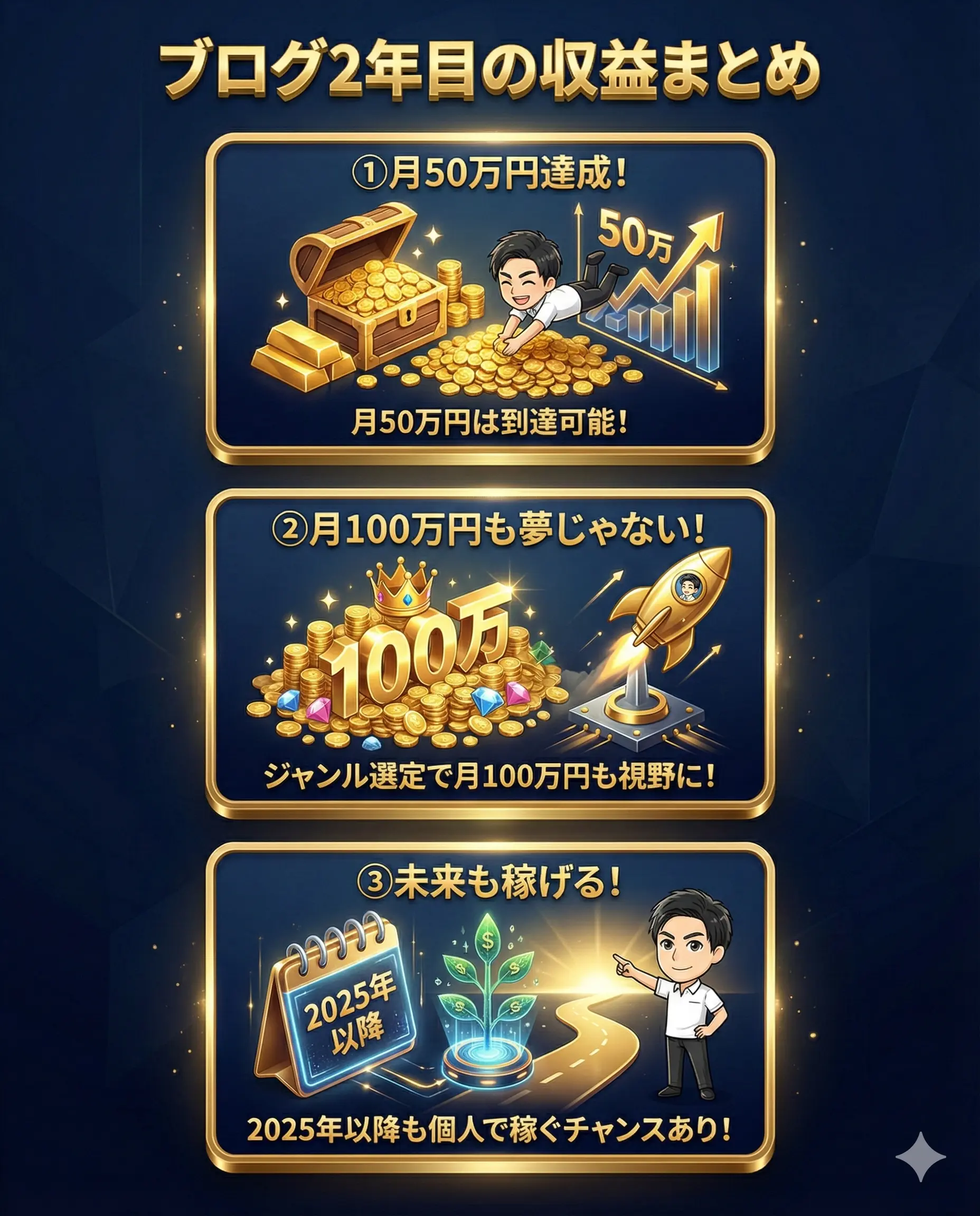 ブログ2年目で収益月50万円は十分可能