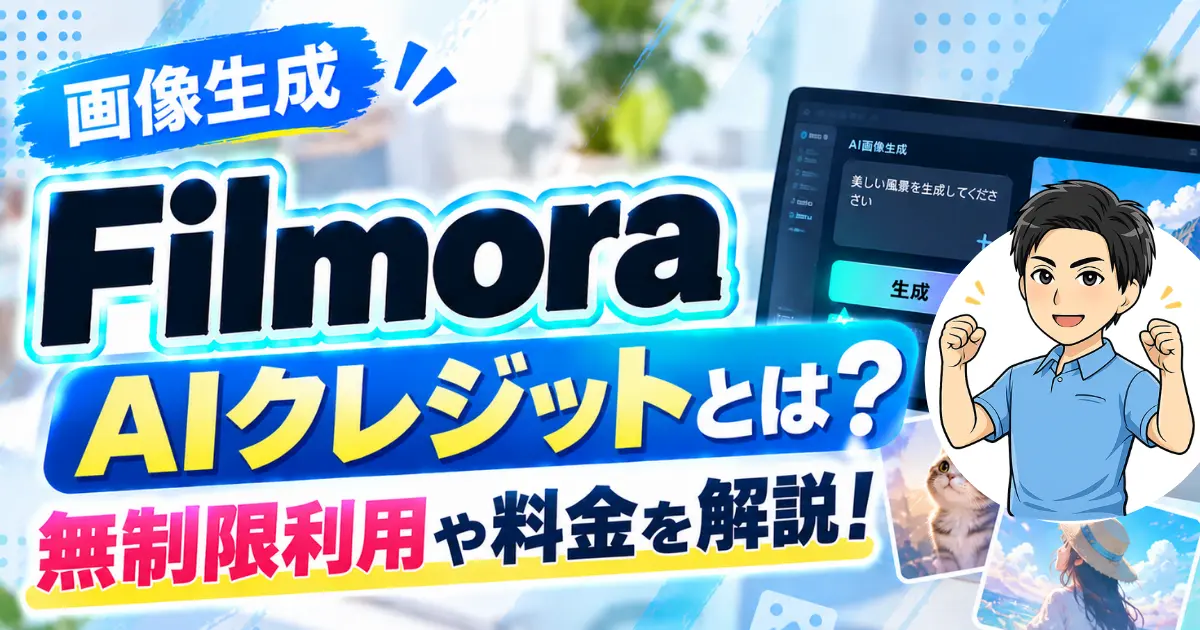 【画像生成】FilmoraのAIクレジットとは？無制限での使い方や料金についても徹底解説！