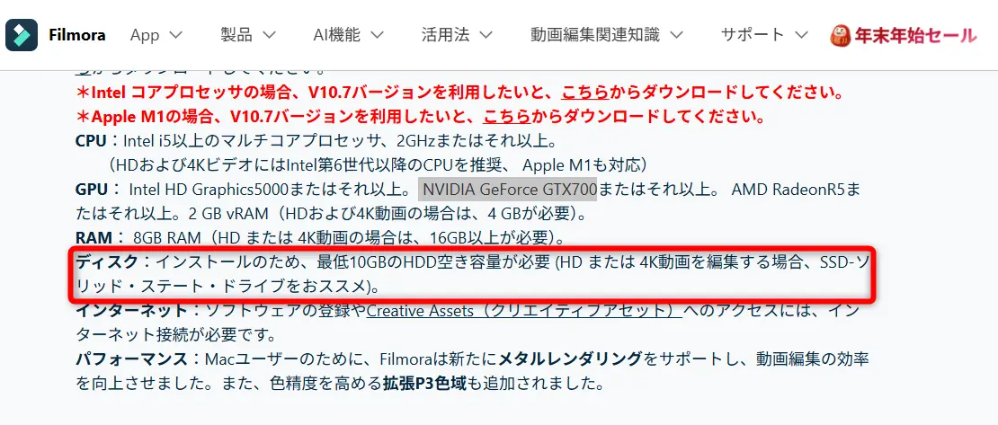 MacパソコンのSSD動作環境