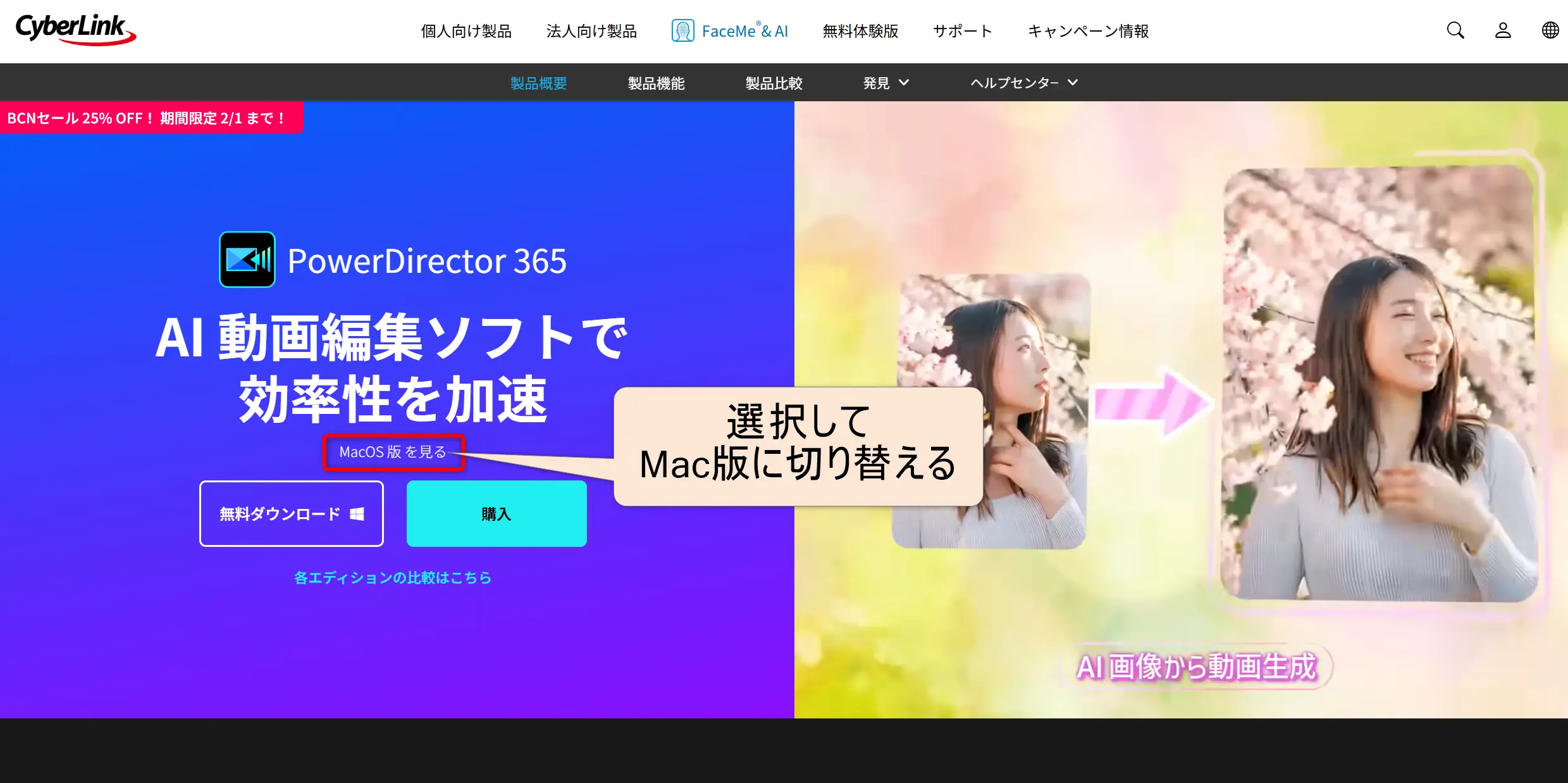 PowerDirectorの公式画像