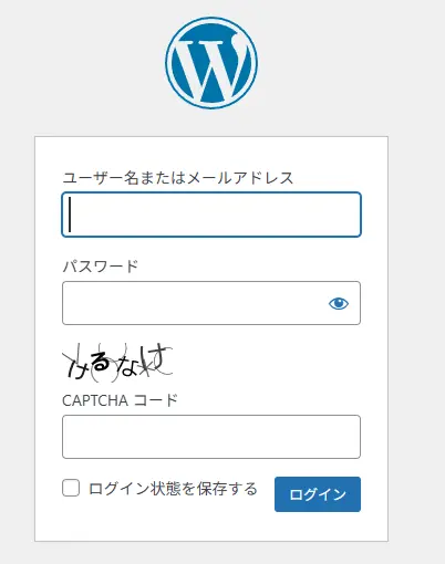 Wordpressログイン画面