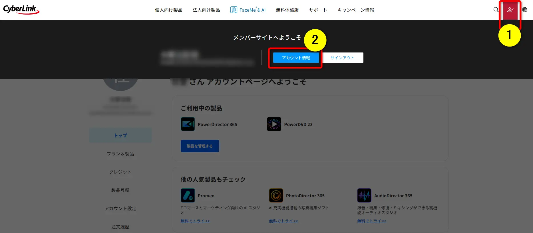 CyberLinkの公式サイト