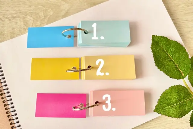 暗記カードとステップ