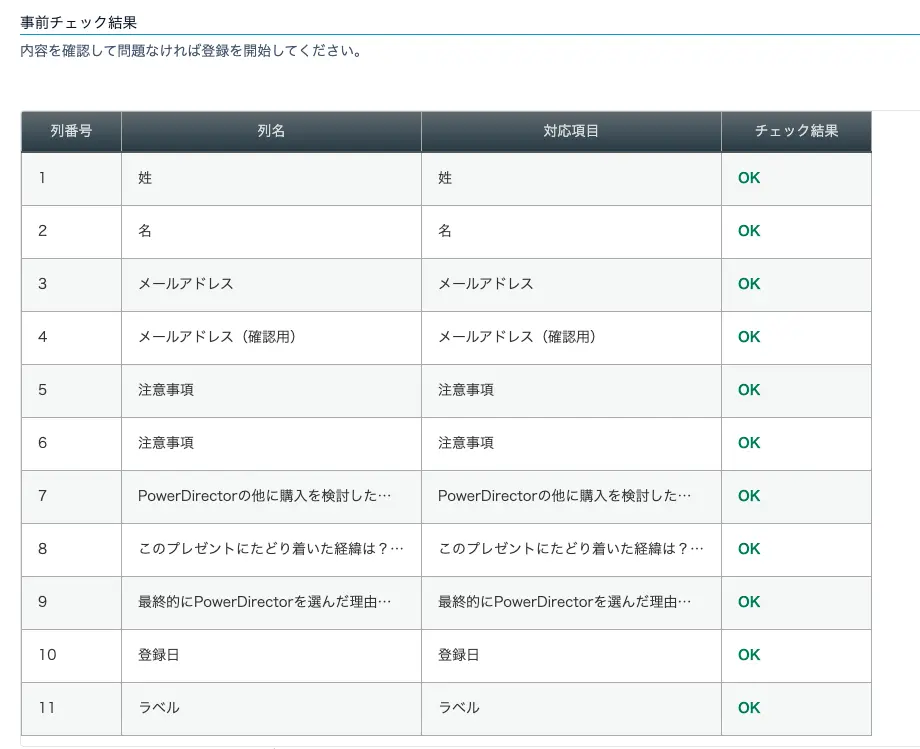 マイスピーの事前チェック完了画面