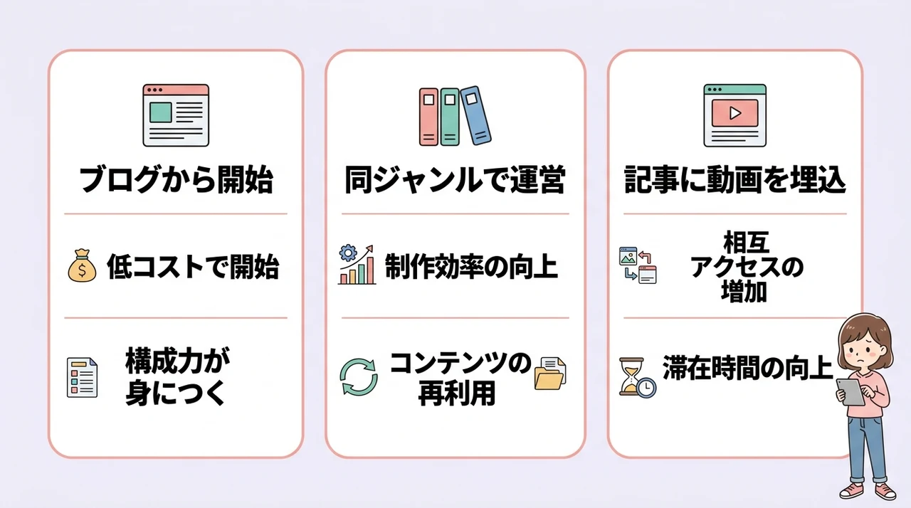 ブログとYouTubeを両方やる場合の注意点3つ