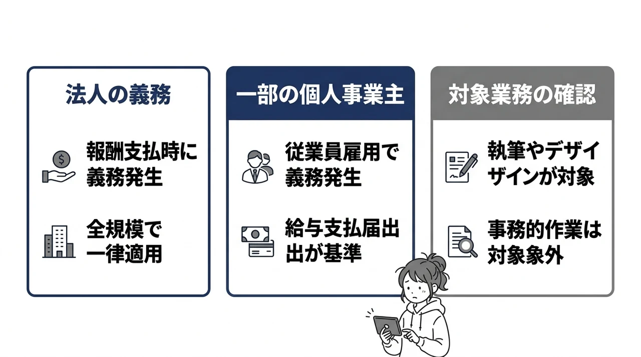 個人事業主の源泉徴収に関する基準