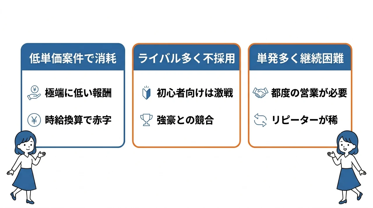 ランサーズはやめとけと言われる理由3選