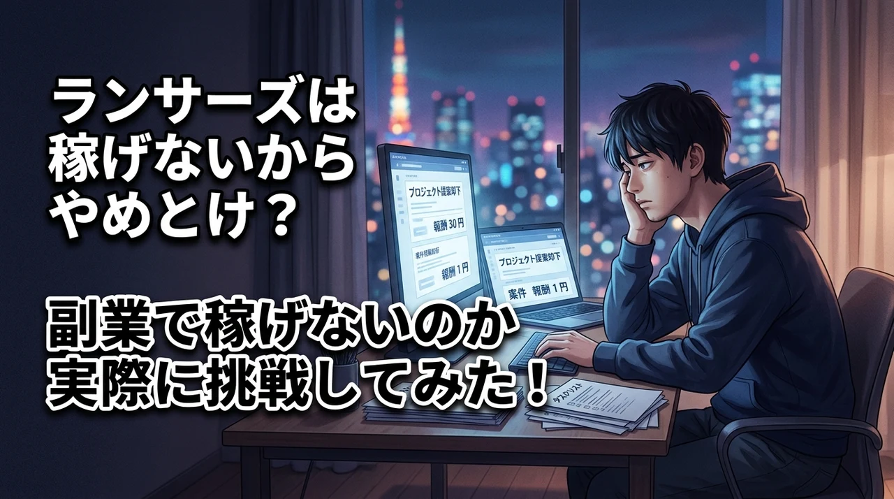 ランサーズはやめとけ?副業で稼がないのか実際に挑戦してみたので紹介!
