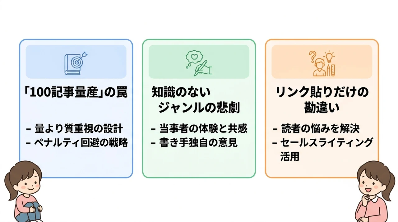 【実体験】AI任せのブログ運営で陥りやすい「無価値コンテンツ」地獄3選