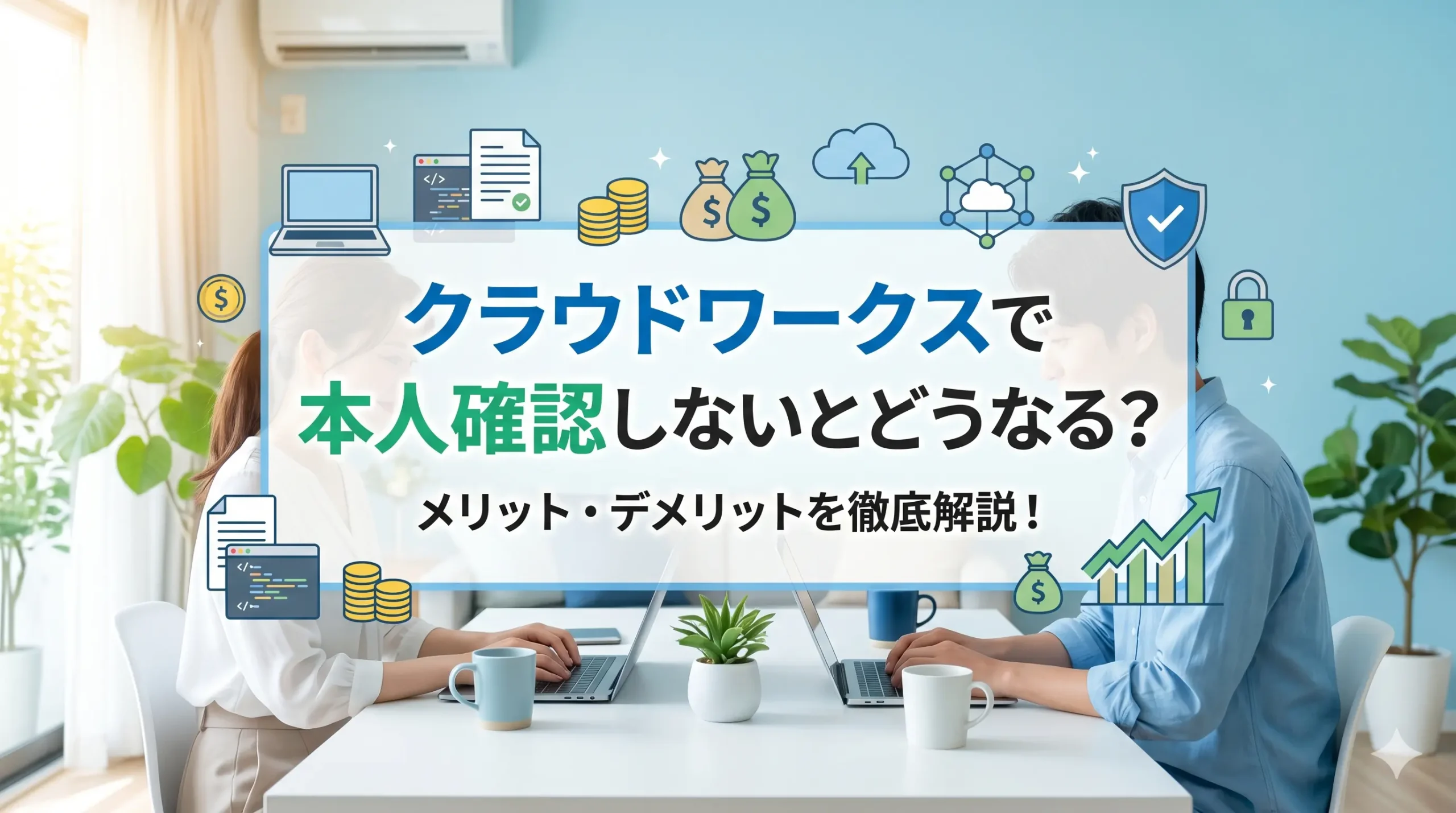 クラウドワークスで本人確認しないとどうなる？メリット・デメリットについて徹底解説！