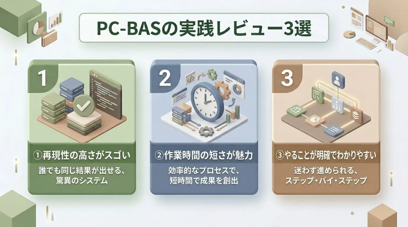 PC-BASの実践レビュー3選