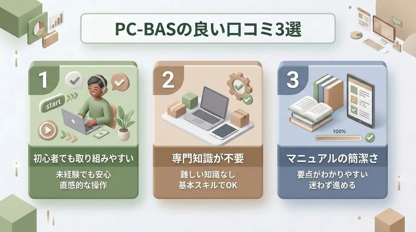 PC-BASの良い口コミ3選
