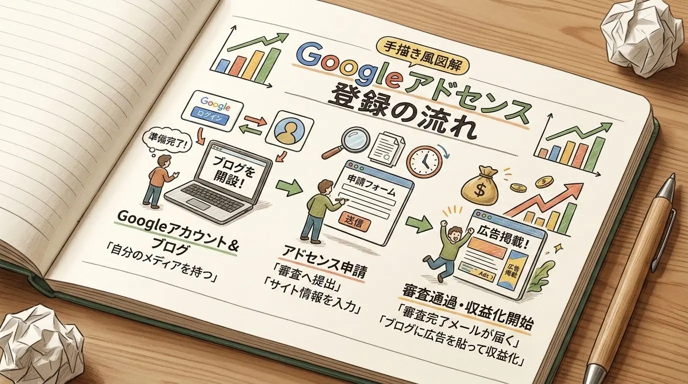 Googleアドセンスに登録した
