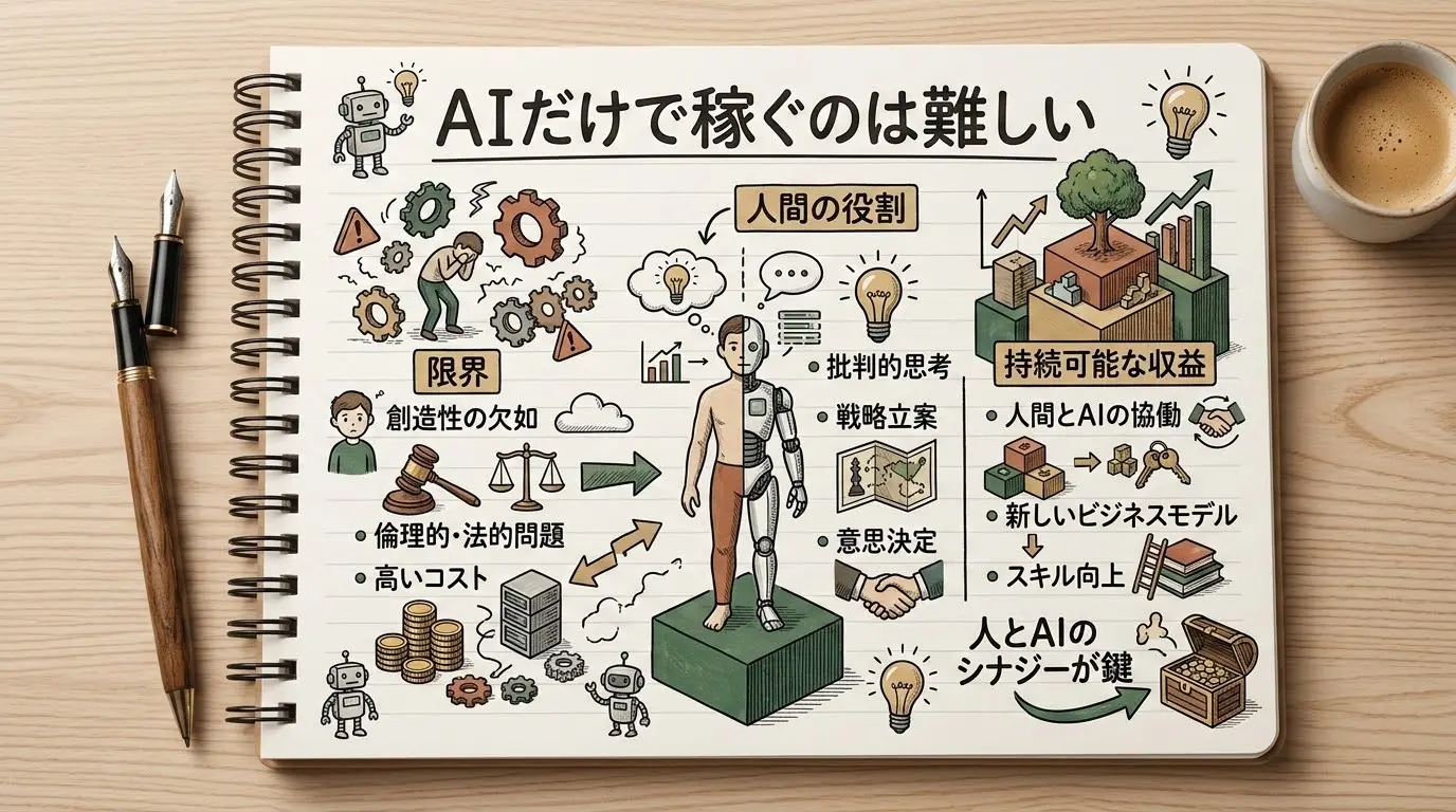 AIだけで稼ぐのは難しい