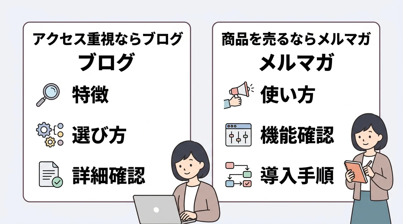 自分にはどちらが向いている?ブログとメルマガの賢い選び方