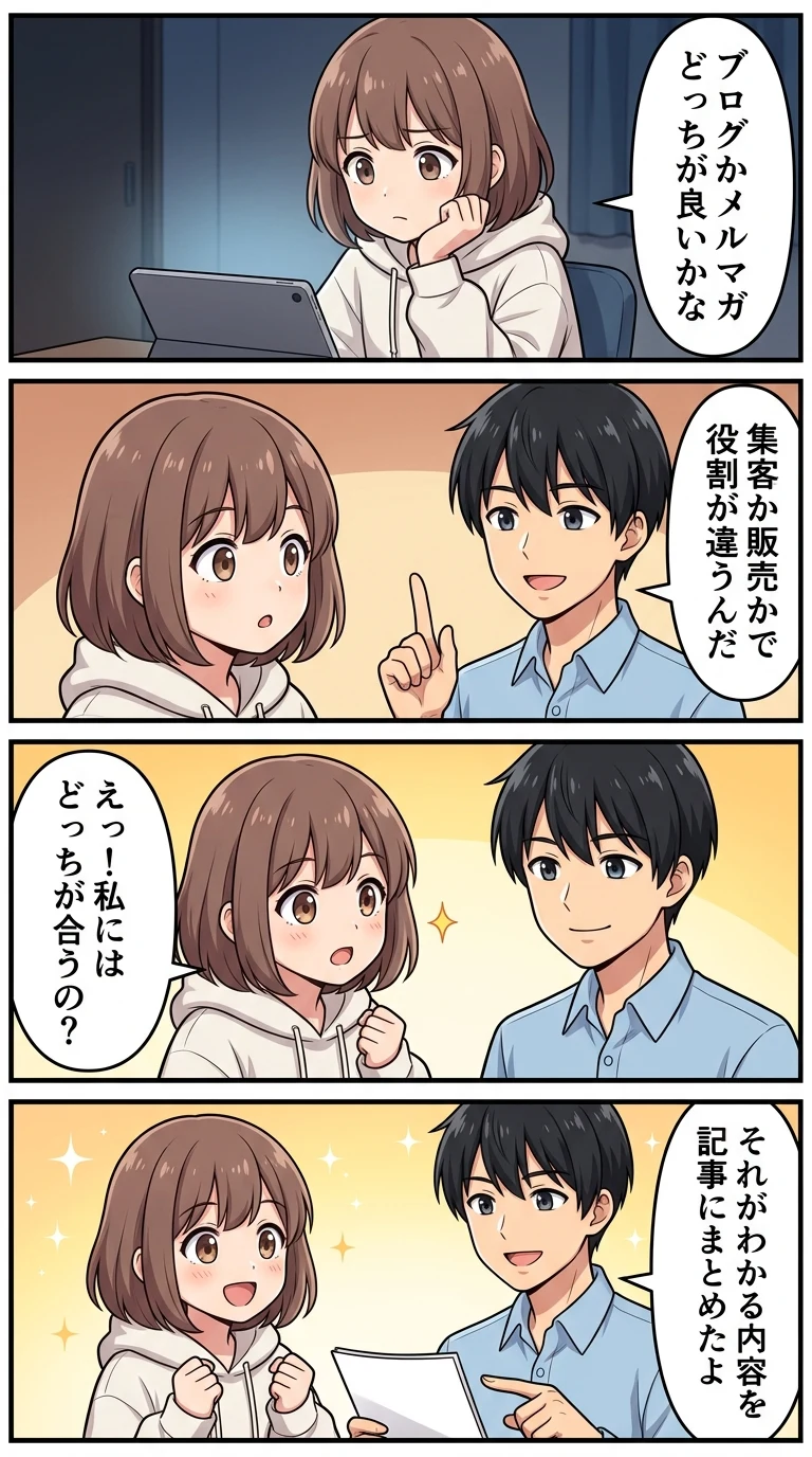 ブログ メルマガ 違い